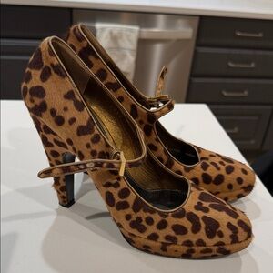 Prada Leopard Print High Heels
